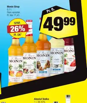 Calle Monin Sirup tilbud