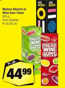 Calle Malaco Allsorts el. Wine Gum Tower tilbud