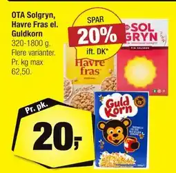 Calle OTA Solgryn, Havre Fras el. Guldkorn tilbud