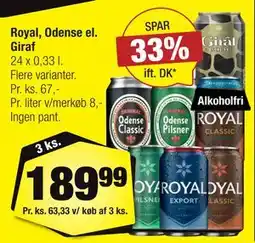 Calle Royal, Odense el. Giraf tilbud