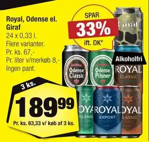 Calle Royal, Odense el. Giraf tilbud