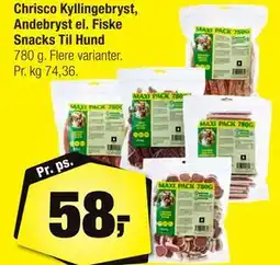 Calle Chrisco Kyllingebryst, Andebryst el. Fiske Snacks Til Hund tilbud