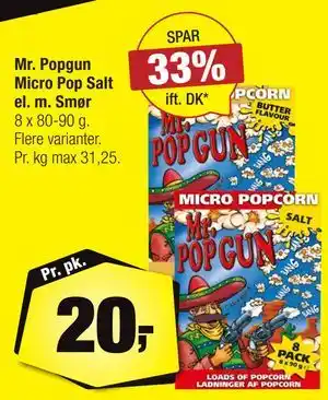 Calle Mr. Popgun Micro Pop Salt el. m. Smør tilbud