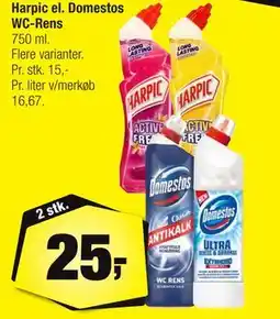 Calle Harpic el. Domestos WC-Rens tilbud