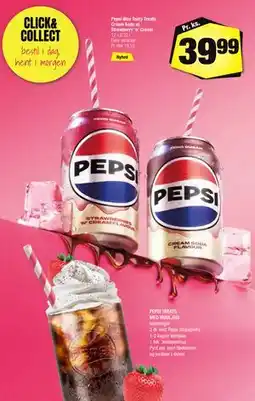 Calle Pepsi Max Tasty Treats Cream Soda el. Strawberry ‘n’ Cream tilbud