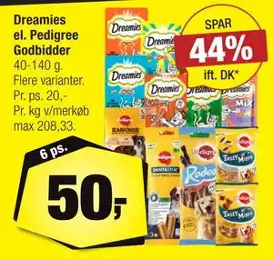 Calle Dreamies el. Pedigree Godbidder tilbud