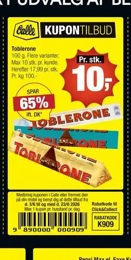 Calle Toblerone tilbud