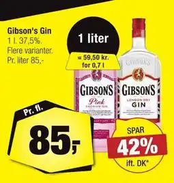 Calle Gibson's Gin tilbud