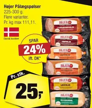 Calle Højer Pålægspølser tilbud