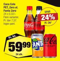 Calle Coca Cola PET, Zero el. Fanta Zero tilbud