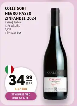 Scandinavian Park Colle Sori Negro Passo Zinfandel 2024 tilbud
