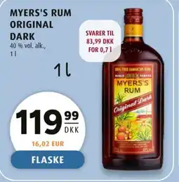 Scandinavian Park Myers's Rum original dark tilbud