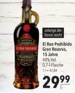 Citti El Ron Prohibido Gran Reserva, 15 Jahre tilbud