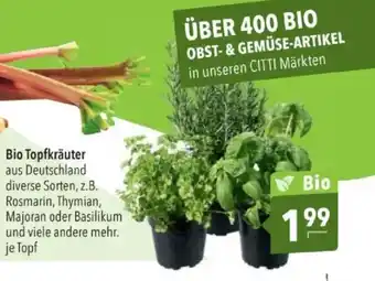 Citti Bio Topfkräuter tilbud