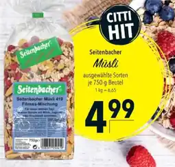 Citti Seitenbacher Müsli tilbud