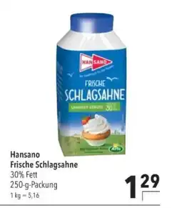 Citti Hansano Frische Schlagsahne tilbud