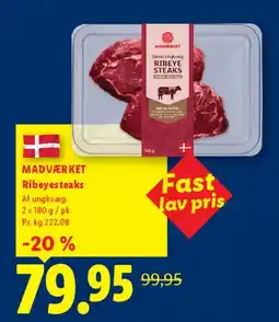 Lidl MADVÆRKET Ribeye steaks tilbud