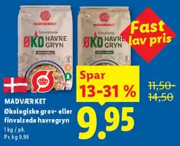 Lidl MADVÆRKET Økologiske havregryn tilbud