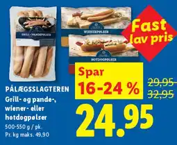 Lidl Grill- og pande-, wiener- eller hotdogpølser tilbud