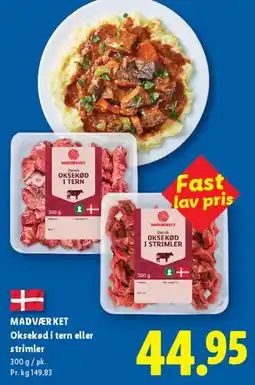 Lidl MADVÆRKET Oksekød i tern eller strimler tilbud