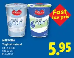 Lidl Yoghurt naturel tilbud