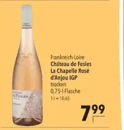 Citti Château de Fesles La Chapelle Rosé d'Anjou IGP tilbud