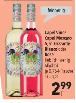 Citti Capel Vinos Capel Moscato 5,5° Frizzante Blanco oder Rosé tilbud