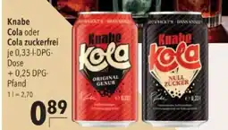 Citti Knabe Cola oder Cola zuckerfrei tilbud