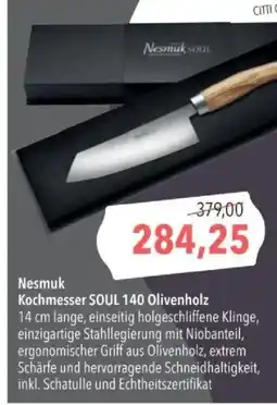 Citti Nesmuk Kochmesser SOUL 140 Olivenholz tilbud