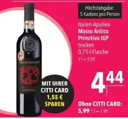 Citti Masso Antico Primitivo IGP tilbud