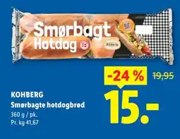 Lidl KOHBERG Smørbagte hotdogbrød tilbud