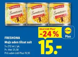Lidl FRESHONA Majs uden tilsat salt tilbud