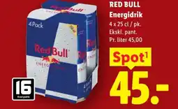 Lidl RED BULL Energidrik tilbud