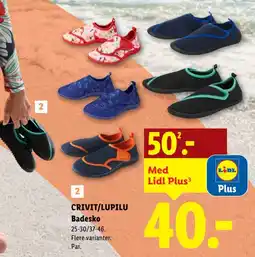 Lidl CRIVIT/LUPILU Badesko tilbud