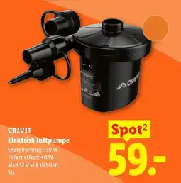 Lidl CRIVIT Elektrisk luftpumpe tilbud