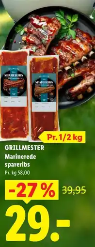 Lidl GRILLMESTER Marinerede spareribs tilbud