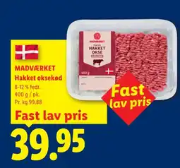 Lidl MADVÆRKET Hakket oksekød tilbud