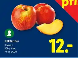 Lidl Nektariner tilbud