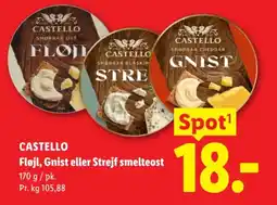 Lidl CASTELLO Fløjl, Gnist eller Strejf smelteost tilbud