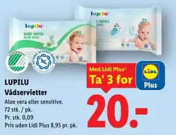 Lidl LUPILU Vådservietter tilbud