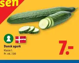 Lidl Dansk agurk tilbud