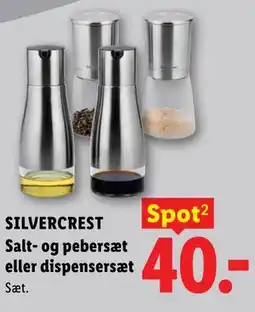 Lidl SILVERCREST Salt- og pebersæt eller dispensersæt tilbud