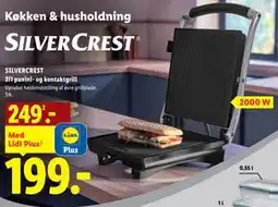 Lidl SILVERCREST 2i1 panini- og kontaktgrill tilbud
