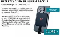 CBC Verbatim SnapBack Ultra Slim SSD tilbud
