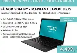 CBC Lenovo Thinkpad T14 G2 Bærbar PC - Refurbished - Premium+ tilbud
