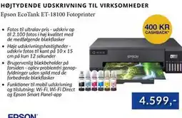 CBC Epson EcoTank ET-18100 Fotoprinter tilbud