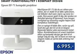 CBC Epson EF-71 kompakt projektor tilbud
