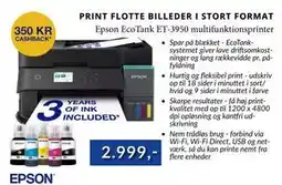 CBC Epson EcoTank ET-3950 multifunktionsprinter tilbud