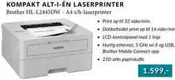 CBC Brother HL-L2445DW - A4 s/h-laserprinter tilbud