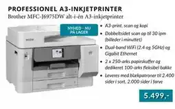 CBC Brother MFC-J6975DW alt-i-én A3-inkjetprinter tilbud